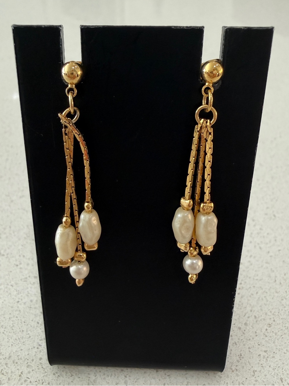 Gold Pearl Drop Earrings - Elegant Women’s Jewelry